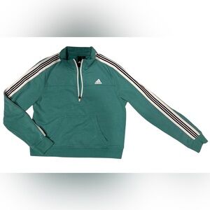 Adidas Athleisure Luxe Zip Pullover Women’s Small Persian Green